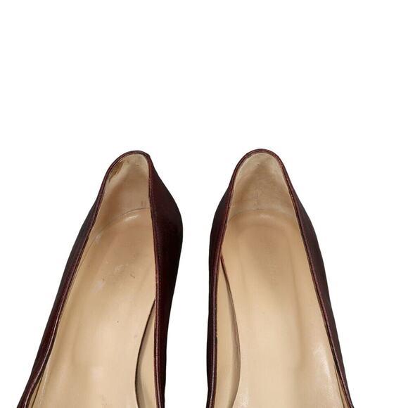 Hobbs Shoes Women 40 Pumps Classic Chunky Heel Fashion Leather Brown Formal Chic - Picture 5 of 16